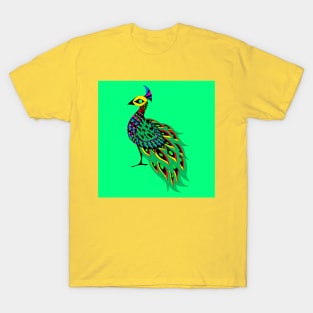shining phoenix peacock ecopop pattern T-Shirt